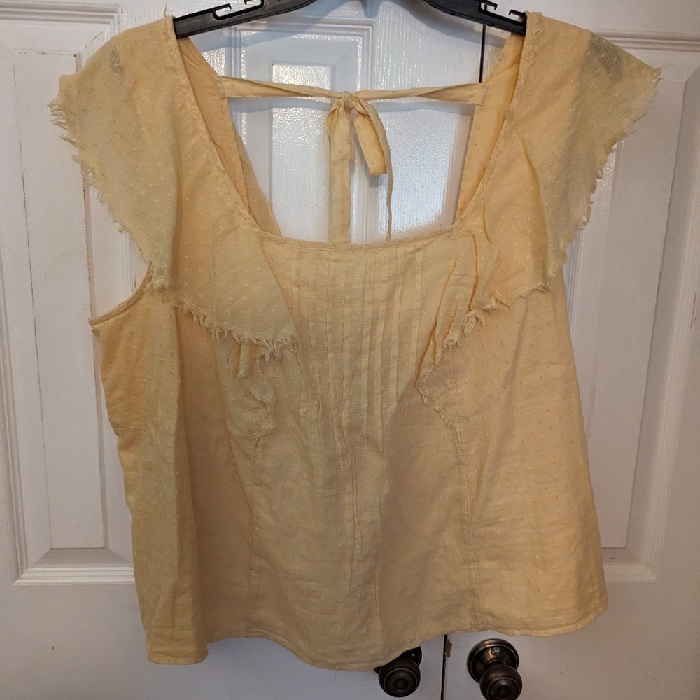 True Craft yellow sleeveless blouse, size 2X